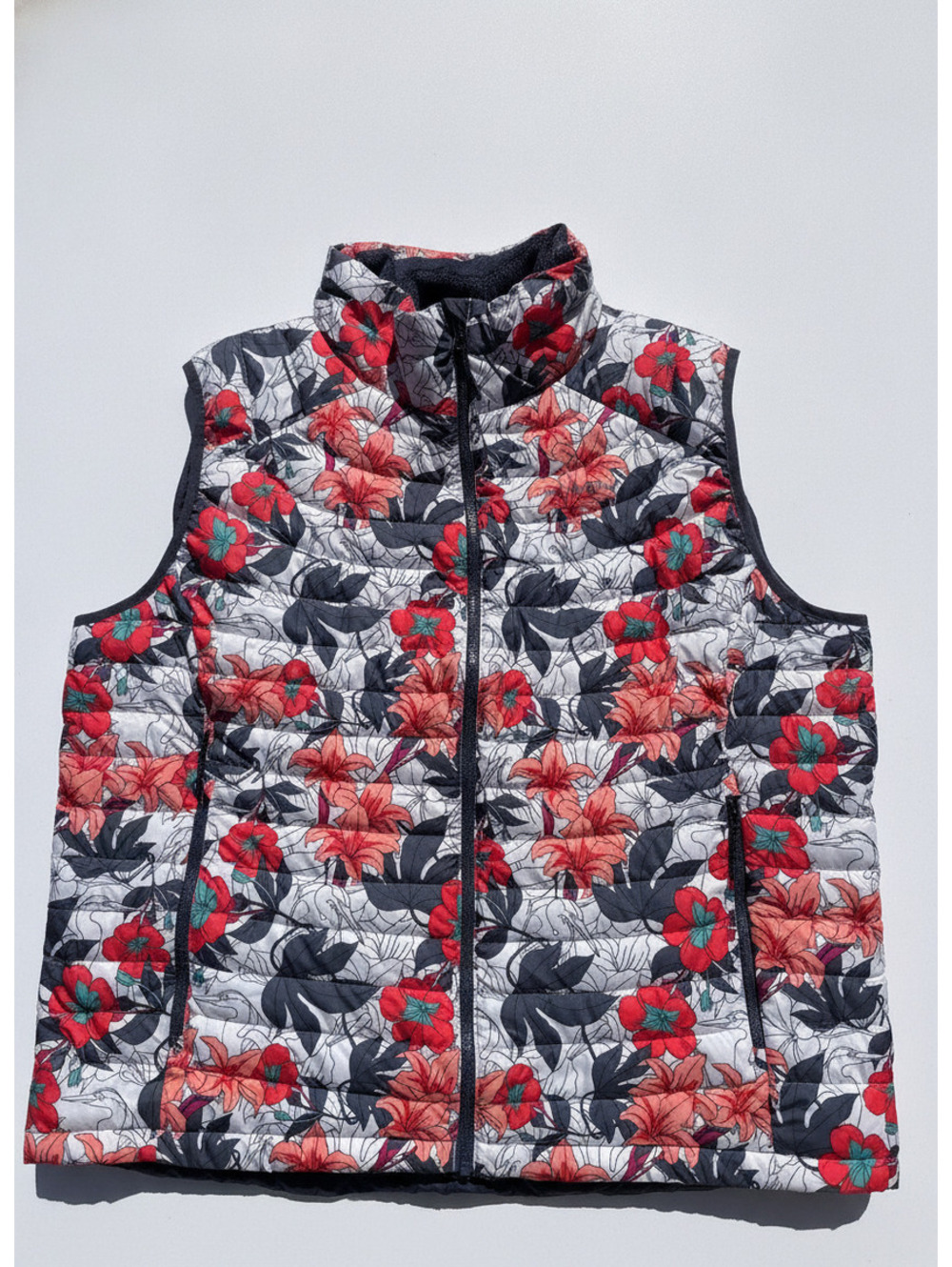 Columbia Women's Floral Quilted Puffer Vest Size 3X Omni heat